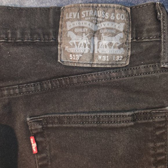 Levi Strauss Men's 513 Black jeans in size 30/31 - Picture 7 of 7